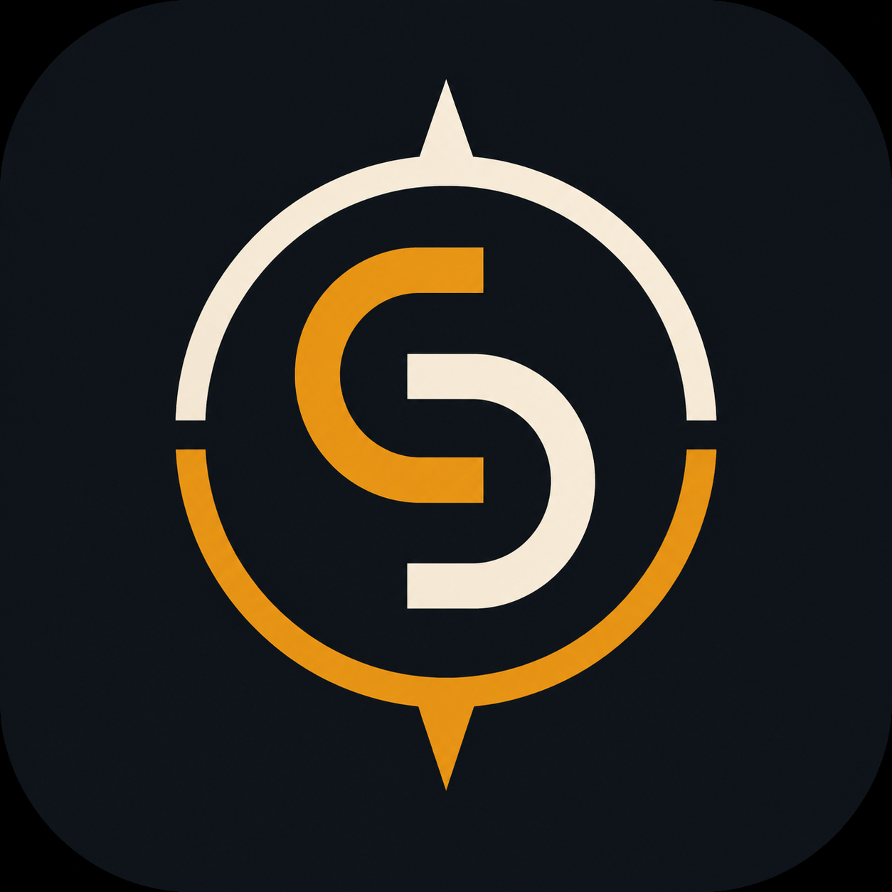 Sip & Seek compass and paired path mark